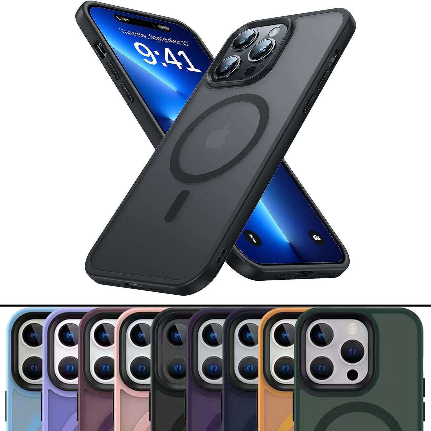 Hülle Für Iphone 16 15 14 13 12 11 Pro Max TPU Magsafe Handy Case Display Schutz