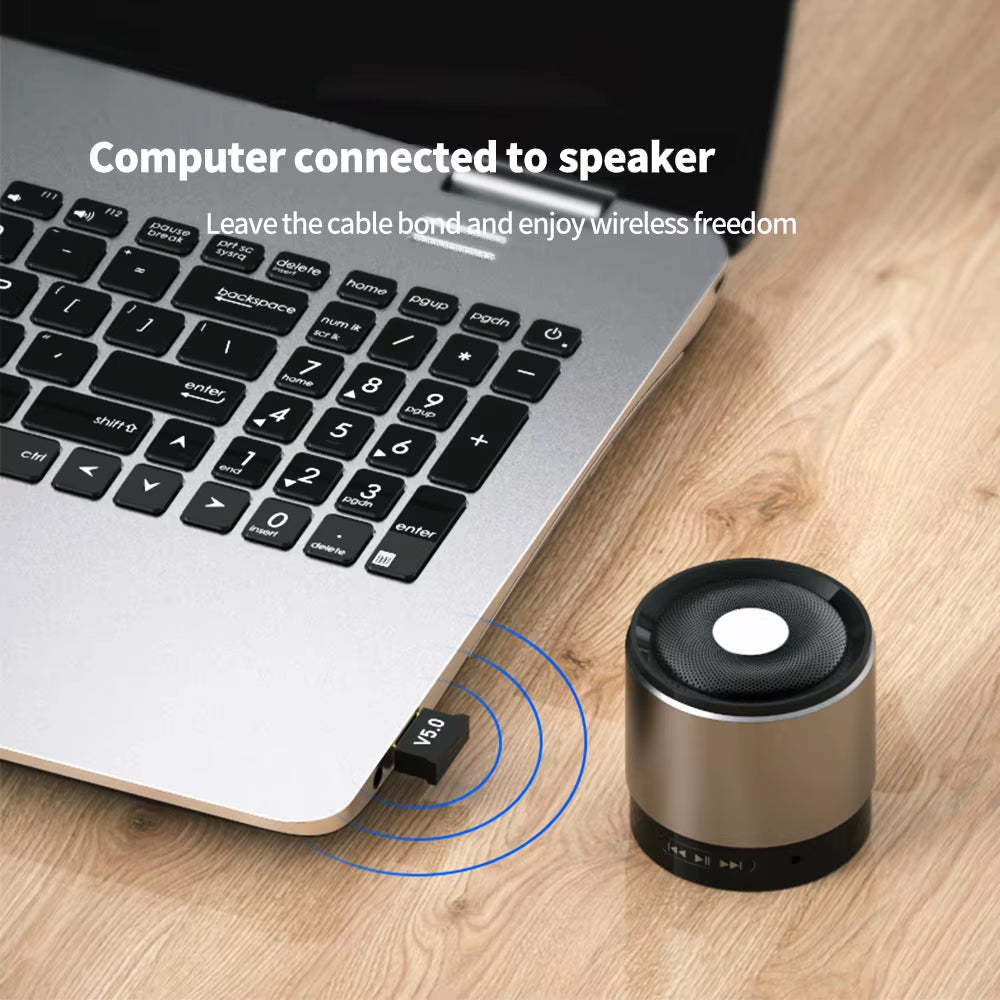 USB Bluetooth-Compatible 5.0 Adapter Receiver Audio Dongle Adapter for PC Gamepad Laptop Wireless Mouse Speaker USB Transmitter