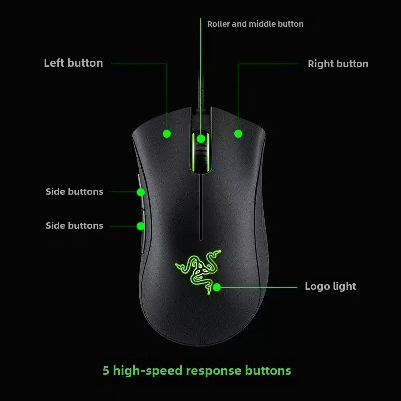 Deathadder Viper Standard Edition 6400 Wired Gaming Mouse New Esports LOL