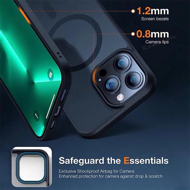 Hülle Für Iphone 16 15 14 13 12 11 Pro Max TPU Magsafe Handy Case Display Schutz