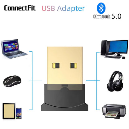 USB Bluetooth-Compatible 5.0 Adapter Receiver Audio Dongle Adapter for PC Gamepad Laptop Wireless Mouse Speaker USB Transmitter